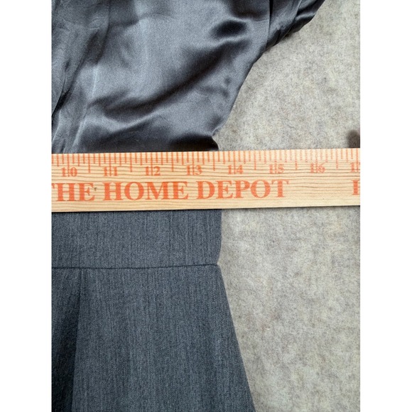 Tahari Arthur Levine Dress Women 4 Gray 100% Silk Top Sheath Workwear Business - Picture 8 of 9